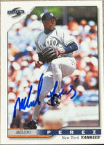 Melido Perez Signed 1996 Score Baseball Card - New York Yankees
