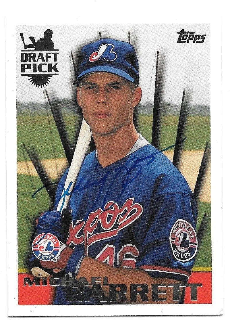 Michael Barrett Signed 1996 Topps Baseball Card - Montreal Expos
