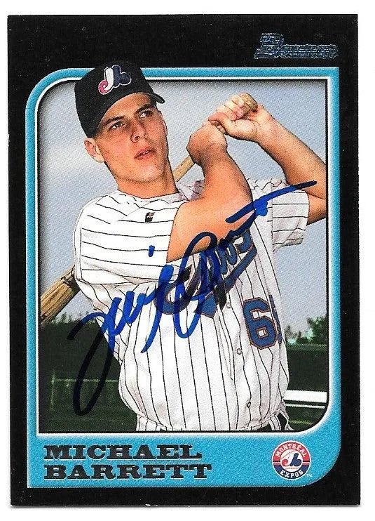 Michael Barrett Signed 1997 Bowman Baseball Card - Montreal Expos