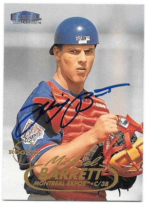 Michael Barrett Signed 1998 Fleer Tradition Baseball Card - Montreal Expos - PastPros