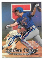 Michael Barrett Signed 1999 Flair Showcase Row 2 Passion Baseball Card - Montreal Expos
