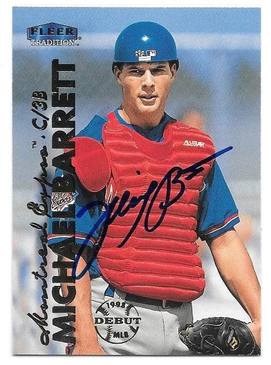 Michael Barrett Signed 1999 Fleer Tradition Baseball Card - Montreal Expos