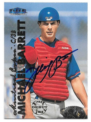 Michael Barrett Signed 1999 Fleer Tradition Baseball Card - Montreal Expos - PastPros