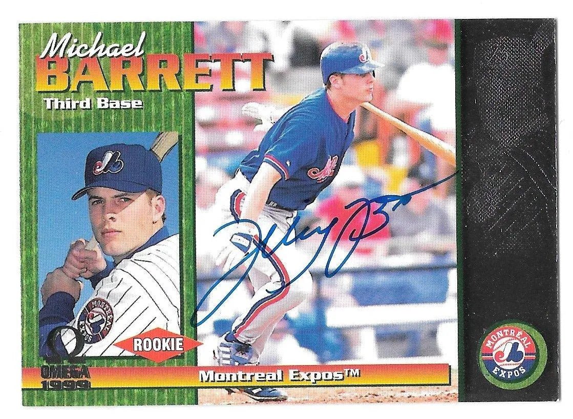 Michael Barrett Signed 1999 Pacific Omega Baseball Card - Montreal Expos