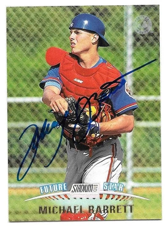 Michael Barrett Signed 1999 Stadium Club Baseball Card - Montreal Expos
