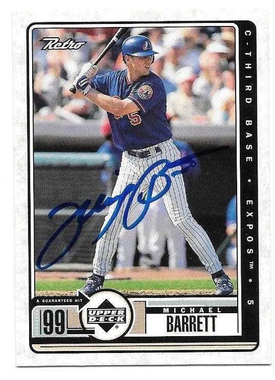 Michael Barrett Signed 1999 Upper Deck Retro Baseball Card - Montreal Expos