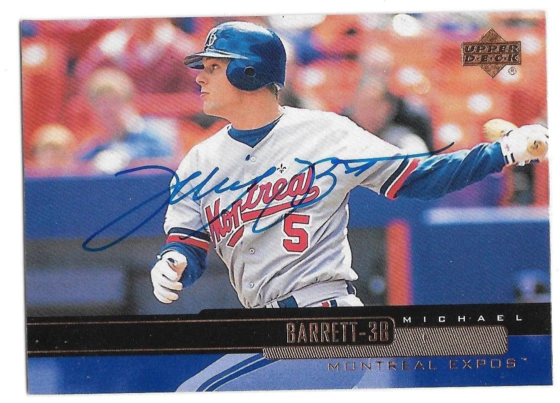 Michael Barrett Signed 2000 Upper Deck Baseball Card - Montreal Expos