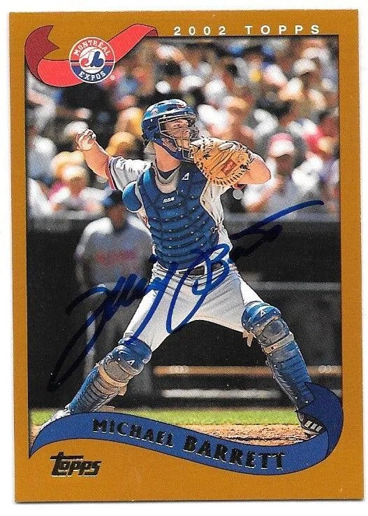 Michael Barrett Signed 2002 Topps Baseball Card - Montreal Expos