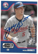 Michael Barrett Signed 2002 Upper Deck 4-Man Baseball Card - Montreal Expos