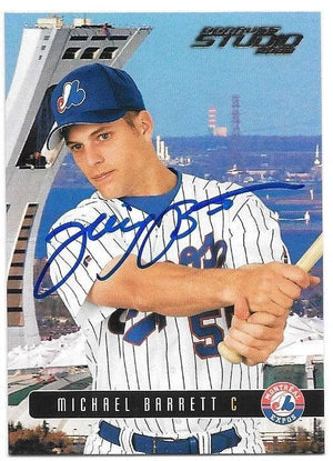 Michael Barrett Signed 2003 Donruss Studio Baseball Card - Montreal Expos