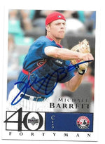 Michael Barrett Signed 2003 Upper Deck 40-Man Baseball Card - Montreal Expos