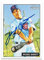 Michael Barrett Signed 2005 Bowman Heritage Baseball Card - Chicago Cubs