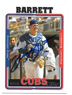 Michael Barrett Signed 2005 Topps Baseball Card - Chicago Cubs - PastPros