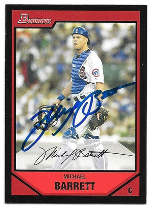 Michael Barrett Signed 2007 Bowman Baseball Card - Chicago Cubs - PastPros