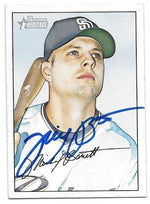 Michael Barrett Signed 2007 Bowman Heritage Baseball Card - San Diego Padres