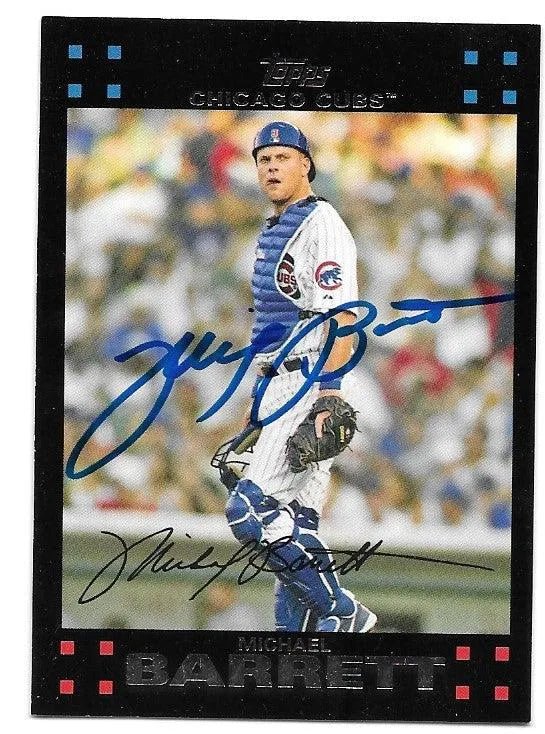Michael Barrett Signed 2007 Topps Baseball Card - Chicago Cubs