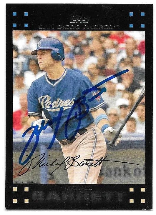 Michael Barrett Signed 2007 Topps Traded Baseball Card - San Diego Padres