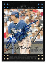 Michael Barrett Signed 2007 Topps Traded Baseball Card - San Diego Padres