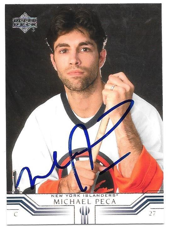 Michael Peca Signed 2000-01 Upper Deck Hockey Card - New York Islanders - PastPros