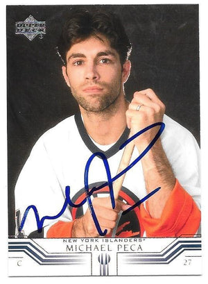 Michael Peca Signed 2000-01 Upper Deck Hockey Card - New York Islanders - PastPros