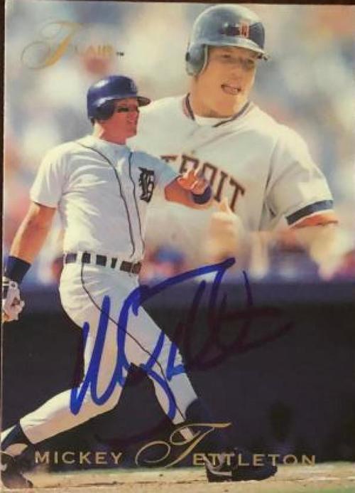Mickey Tettleton Signed 1993 Flair Baseball Card - Detroit Tigers - PastPros