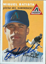 Miguel Batista Signed 2003 Topps Heritage Baseball Card - Arizona Diamondbacks - PastPros