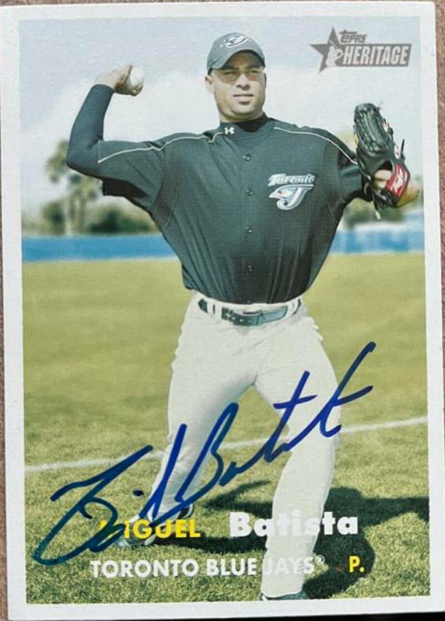 Miguel Batista Signed 2006 Topps Heritage Baseball Card - Toronto Blue Jays - PastPros