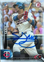 Miguel Sano Signed 2016 Bowman Baseball Card - Minnesota Twins - PastPros