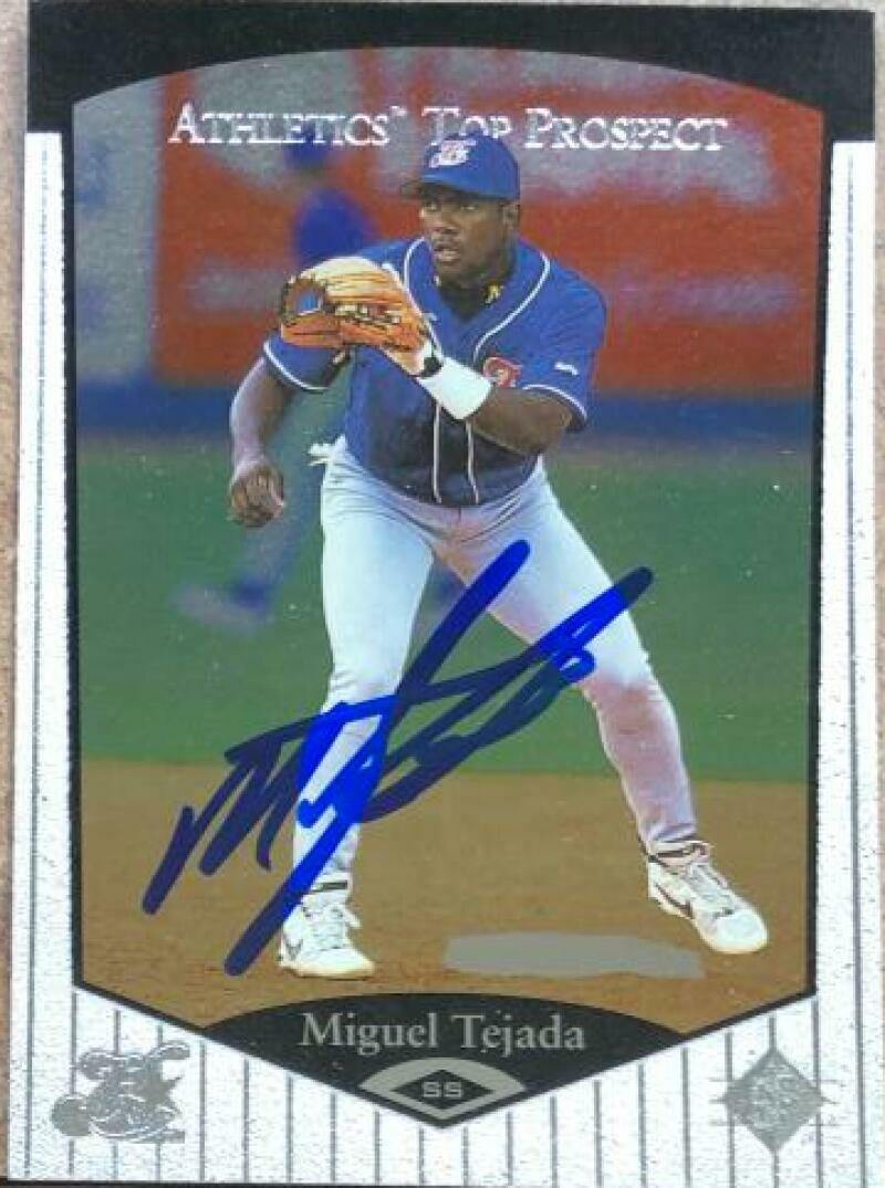 Miguel Tejada Signed 1998 SP Top Prospects Baseball Card - Oakland A's - PastPros
