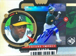 Miguel Tejada Signed 1998 Upper Deck Future Impact Baseball Card - Oakland A's - PastPros