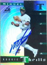 Miguel Tejada Signed 1998 Zenith Rookie Thrills Baseball Card - Oakland A's