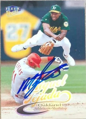 Miguel Tejada Signed 1999 Fleer Ultra Baseball Card - Oakland A's