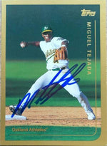 Miguel Tejada Signed 1999 Topps Baseball Card - Oakland A's - PastPros