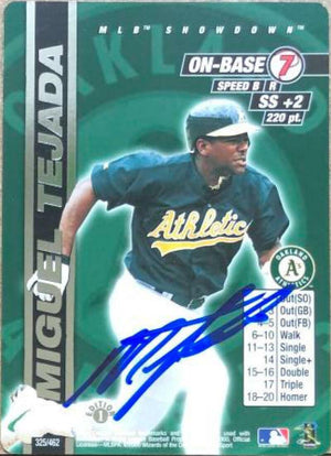 Miguel Tejada Signed 2000 MLB Showdown Baseball Card - Oakland A's - PastPros