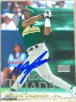 Miguel Tejada Signed 2000 Skybox Baseball Card - Oakland A's - PastPros