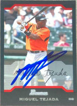 Miguel Tejada Signed 2004 Bowman Baseball Card - Baltimore Orioles - PastPros