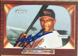 Miguel Tejada Signed 2004 Bowman Heritage Baseball Card - Baltimore Orioles - SP - PastPros