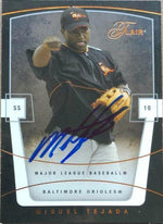 Miguel Tejada Signed 2004 Flair Baseball Card - Baltimore Orioles - PastPros