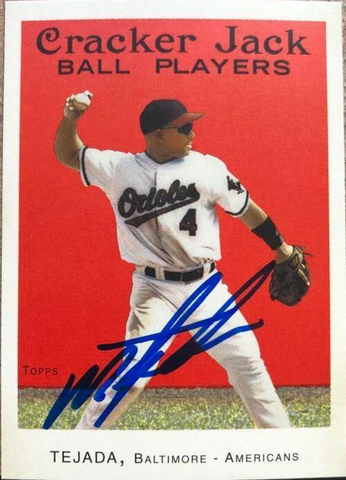 Miguel Tejada Signed 2004 Topps Cracker Jack Baseball Card - Baltimore Orioles - PastPros