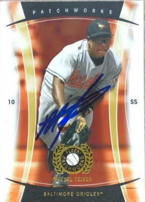 Miguel Tejada Signed 2005 Fleer Patchworks Gold Baseball Card - Baltimore Orioles - PastPros