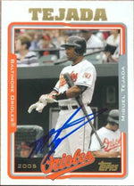 Miguel Tejada Signed 2005 Topps Baseball Card - Baltimore Orioles