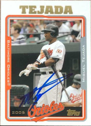 Miguel Tejada Signed 2005 Topps Baseball Card - Baltimore Orioles - PastPros