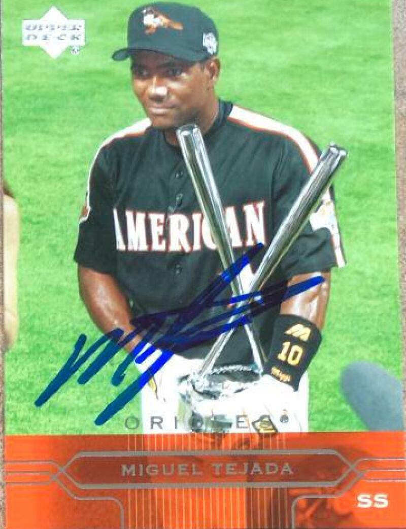 Miguel Tejada Signed 2005 Upper Deck Baseball Card - Baltimore Orioles - PastPros