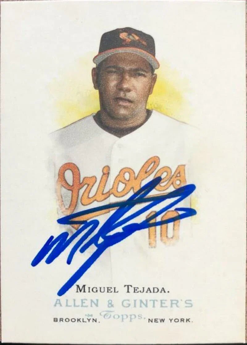 Miguel Tejada Signed 2006 Allen & Ginter Baseball Card - Baltimore Orioles