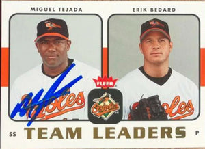 Miguel Tejada Signed 2006 Fleer Team Leaders Baseball Card - Baltimore Orioles