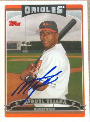 Miguel Tejada Signed 2006 Topps Baseball Card - Baltimore Orioles - PastPros
