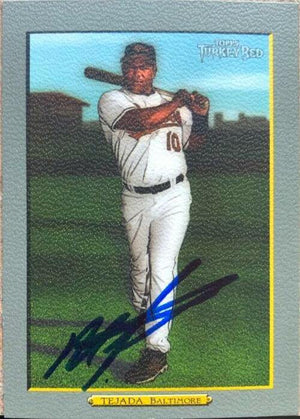 Miguel Tejada Signed 2006 Topps Turkey Red Baseball Card - Baltimore Orioles - PastPros