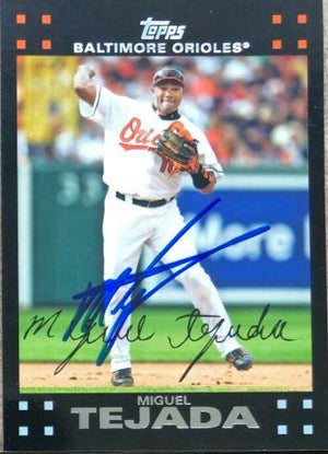 Miguel Tejada Signed 2007 Topps Baseball Card - Baltimore Orioles - PastPros