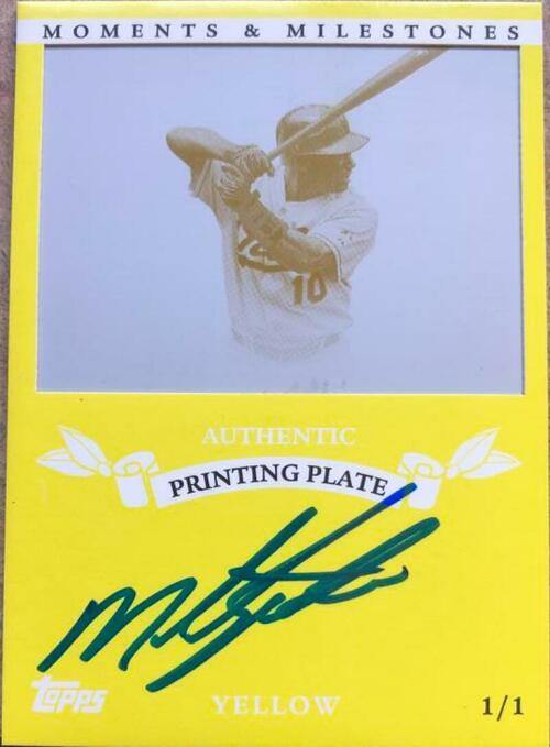 Miguel Tejada Signed 2007 Topps Moments & Milestones Printing Plate - Baltimore Orioles - PastPros