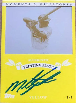 Miguel Tejada Signed 2007 Topps Moments & Milestones Printing Plate - Baltimore Orioles - PastPros